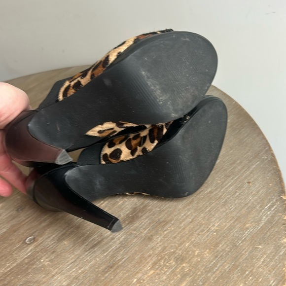 Calvin Klein Sonia Leopard Hair Calf Leather Elastic Platform Stilettos Women’s - Picture 16 of 16